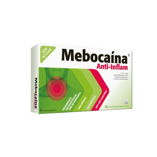Mebocaína Anti-Inflam 20 Comprimidos