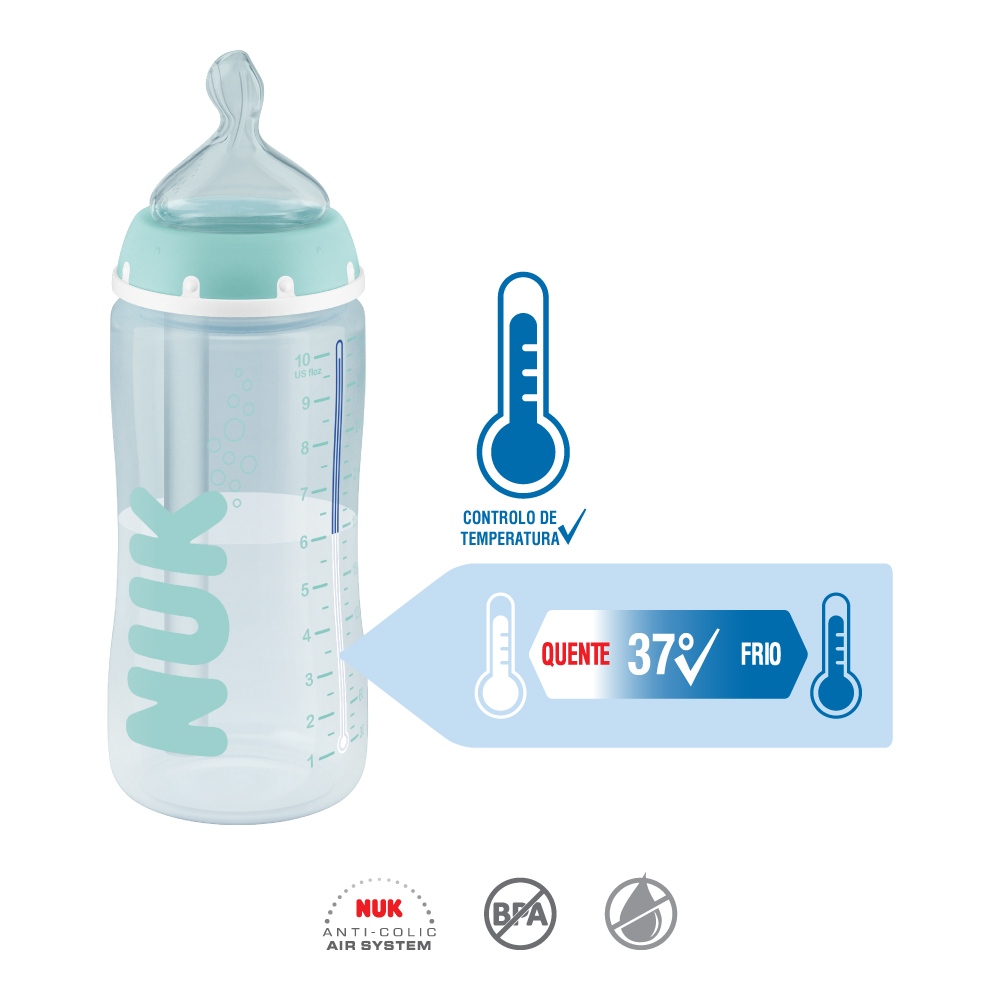 Nuk Biberão First Choice+ Indicação Temperatura +0 meses 300 mL