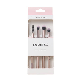 Makeup Revolution Eye Do It All – Conjunto de Pincéis Olhos & Sobrancelhas