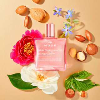 Nuxe Huile Prodigieuse Floral Or 50mL – óleo seco iluminador com brilho de ouro rosa