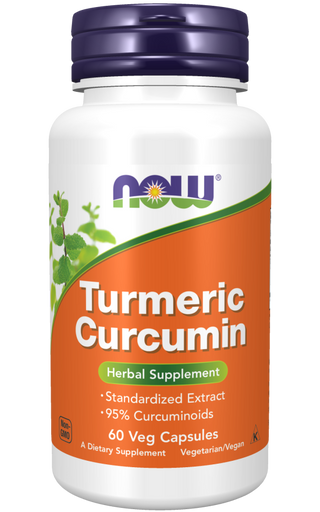 NOW Turmeric Curcumin x 60 Cápsulas Vegetais - Suporte Articular