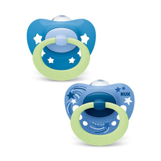 Nuk Classic Signature Night Chupetas Silicone 0-6m