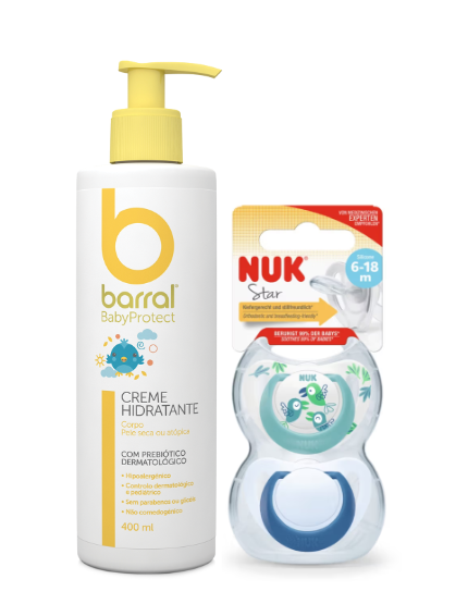 Barral Babyprotect Creme Hidratante 400 mL + OFERTA Chupetas Nuk