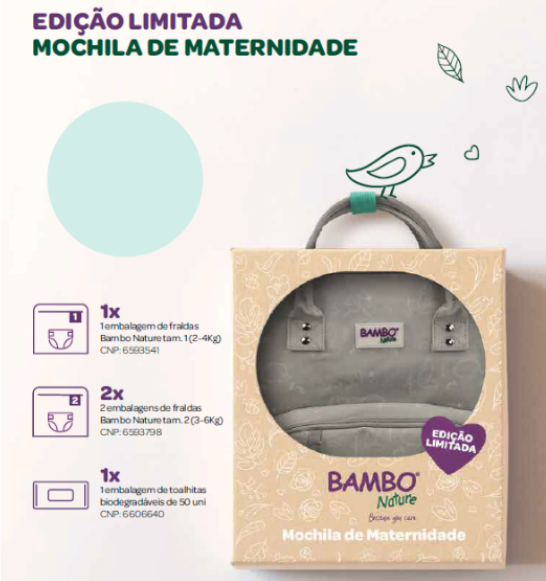 Bambo Nature Mochila de Maternidade + Produtos