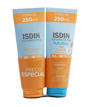 ISDIN Fotoprotetor Gel Creme SPF50 Pack Família - Adulto e Criança