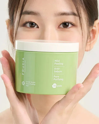 Frudia Green Grape Pore Control Discos Esfoliantes 70 Unidades – Esfoliação & Purificação