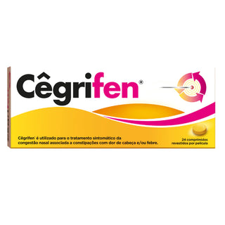 Cêgrifen Ibuprofeno + Pseudoefedrina 24 Comprimidos - Congestão e Dor