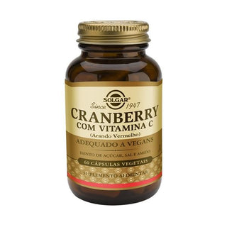 Solgar Cranberry com Vitamina C 60 Cápsulas - Conforto Urinário & Imunidade