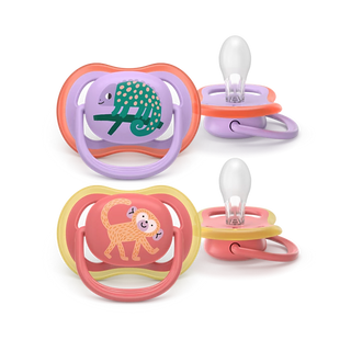 Philips Avent Chupeta Ultra Air +18 meses x2 - Lilás e Salmão Decorada