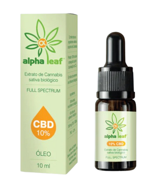 Alpha Leaf Óleo Orgânico CBD 10% 10 mL