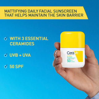 CeraVe Fluido Solar Oil Control Invisível SPF50+ 50mL – Controlo da Oleosidade