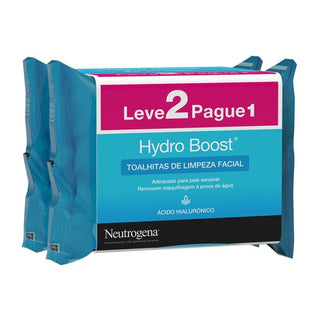 Neutrogena Hydro Boost PACK Toalhitas de Limpeza Facial 2x25 – Hidratação e Frescura