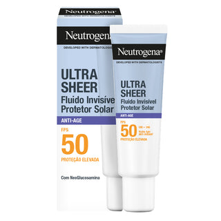 Neutrogena Ultra Sheer Fluido Anti-Age FPS50 50mL – Proteção Anti-Envelhecimento