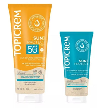 Topicrem SUN PROTECT Pack Leite Solar SPF50+ 200ml + After Sun 50ml Oferta