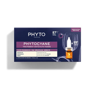 Phyto Phytocyane Ampolas Anti-Queda Mulher 12x5mL – Densidade & Fortalecimento