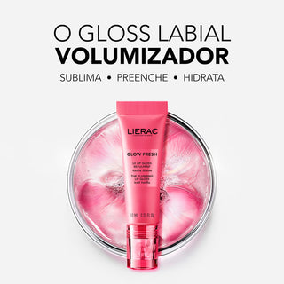 Lierac Glow Fresh Gloss Labial Volumizador 10mL – Hidratação & Volume