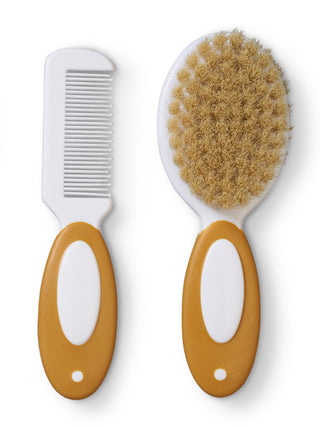 Saro Set Escova Cerdas Naturais + Pente - 3944