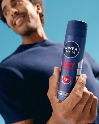 Nivea Men Dry Impact Spray Desodorizante 150mL – Proteção 72h