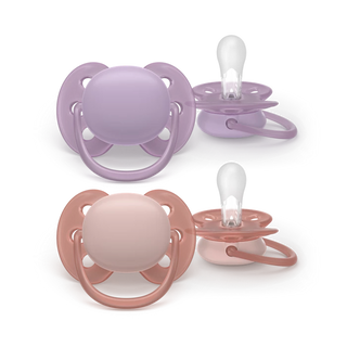 Philips Avent Chupeta Soft 6-18 meses x2 - Rosa e Roxo