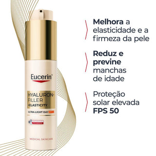 Eucerin Hyaluron-Filler + Elasticity Ultra-Light FPS50 50mL – Rugas & Manchas