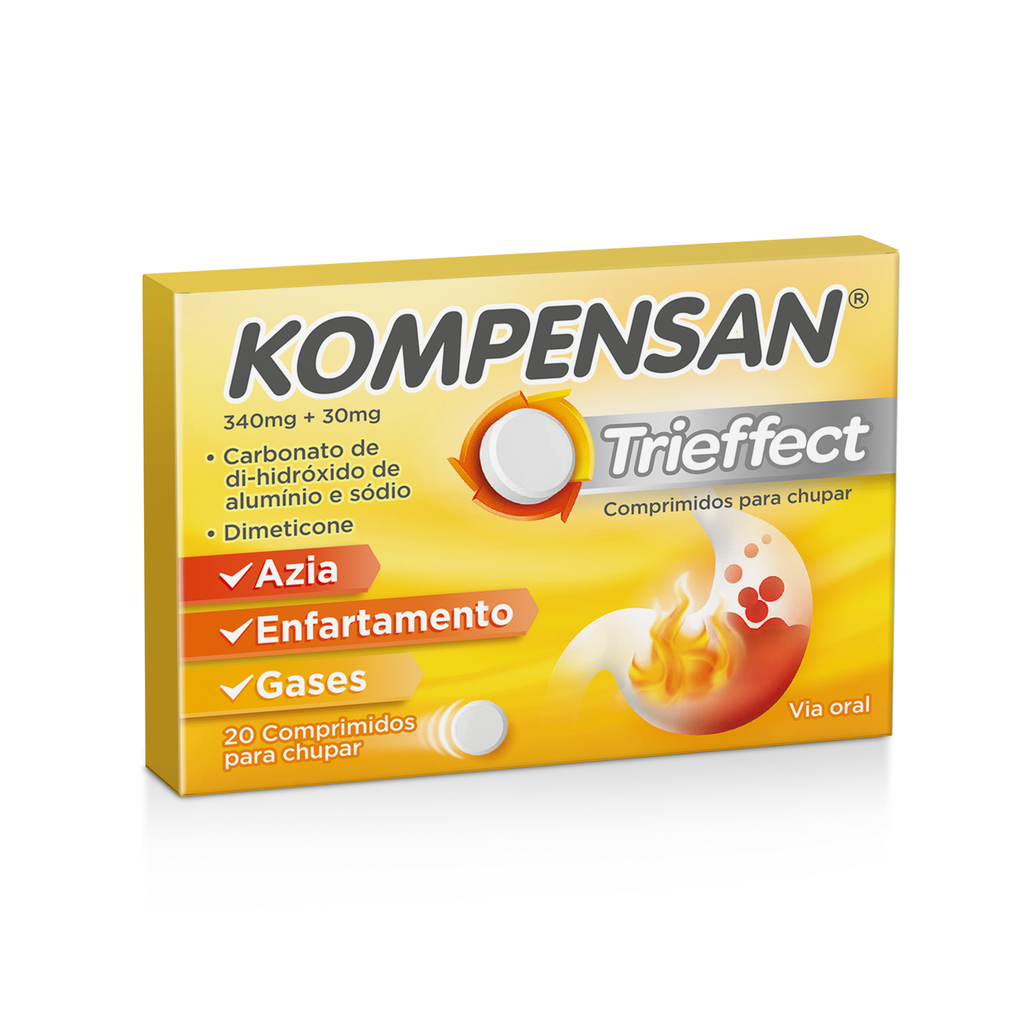 Kompensan Trieffect, 340/30 mg x 20 Comprimidos para Chupar