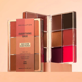 Makeup Revolution Everything Base Face Icon Dark – Paleta de Rosto