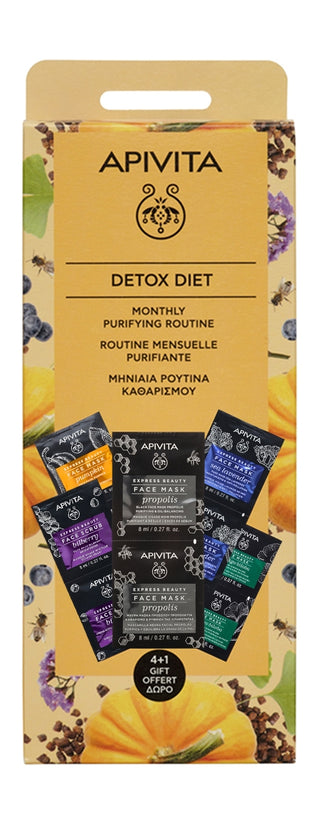 Apivita Pack Máscaras Faciais Detox 4+1