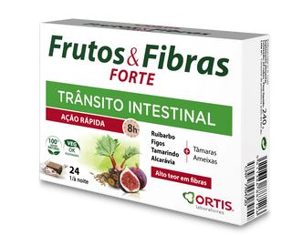 Ortis Frutos & Fibras Efeito Rápido para Trânsito Intestinal x 24 Cubos Mastigáveis