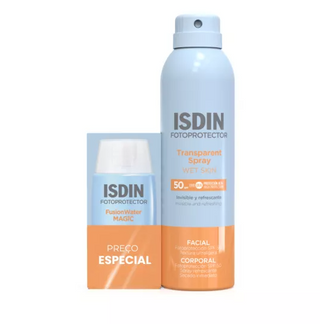 ISDIN Fotoprotetor Fusion Water Magic + Wet Skin Spray SPF50 - Pack Corpo e Rosto