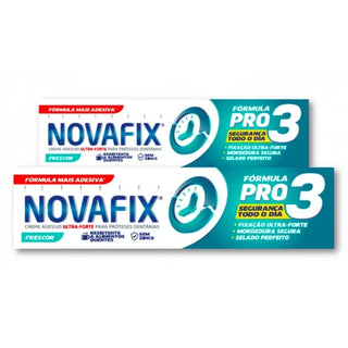 Novafix Pro3 Creme Adesivo Prótese Frescura 70g + Oferta Creme Adesivo 50g
