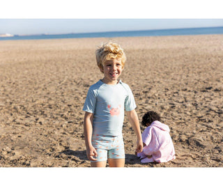 Tutete Camisola Solar Caranguejos Sage FPS 50+ para criança 2-3 anos