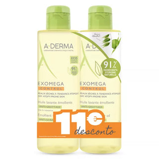 A-Derma Exomega Control Pack Óleo Lavante 2 x 500mL