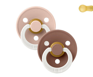 BIBS Chupetas 0-6 Meses NIGHT Blush/Woodchuck x2