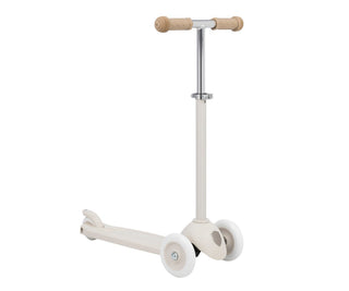 Banwood Eco Scooter com Cesta Pin & Ride Ivory