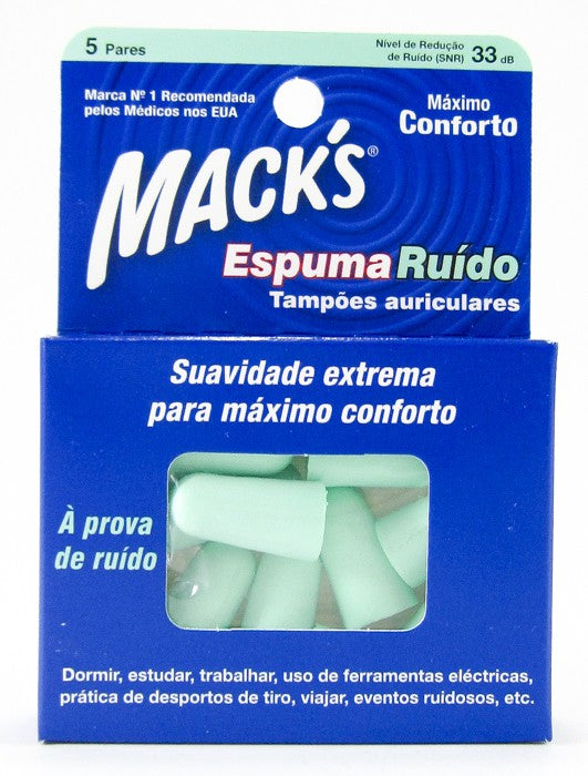 Mack's Tampão Otorrino Espuma Ruído x 5