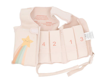 Tutete colete flutuante infantil arco-íris para crianças 2-3 anos