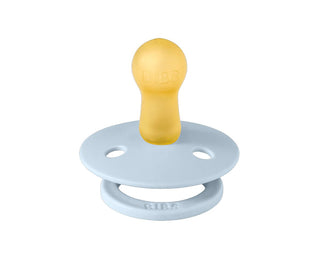 BIBS Chupetas 0-6 Meses Baby Blue/Dusty Blue x2 – Borracha Natural e Design Clássico