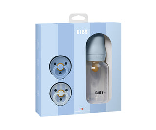 BIBS Set de Presente Chupetas + Biberão - Sprinkle Baby Blue