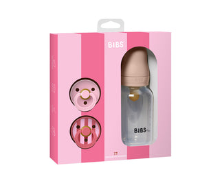 BIBS Set de Presente Chupetas + Biberão - Sprinkle Blush