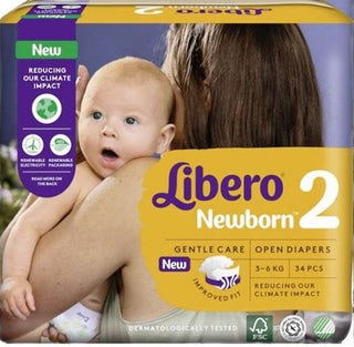 Libero Fralda Newborn T2 34 Fraldas - (0.24€/fralda)