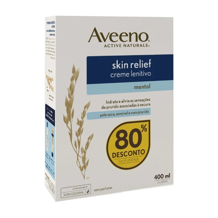 Aveeno Skin Relief Creme Lenitivo Menta 2 x 200 mL