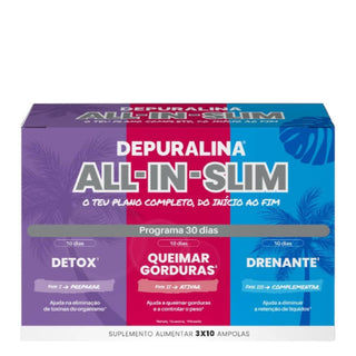 Depuralina All-in-Slim Ampolas 3x10mL – Plano de Emagrecimento 30 Dias
