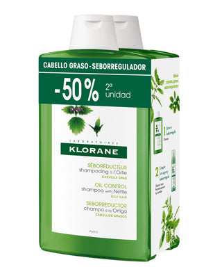 Klorane Capilar Champô Ortiga Branca 2 x 400 mL