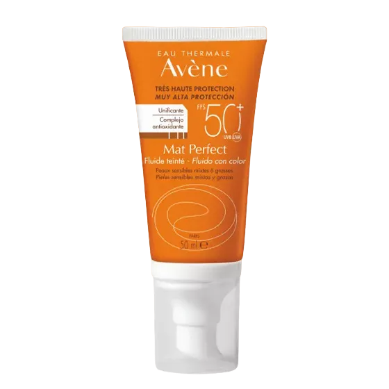 Avène Solar Mat Perfect Fluido com Cor FPS 50+ 50ml