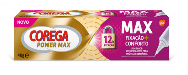 Corega Power Max Creme de Fixação e Conforto 40g