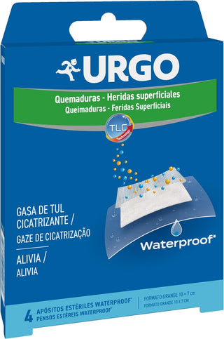 Urgo Queimaduras Pensos Waterproof 4 Unidades - Cicatrização
