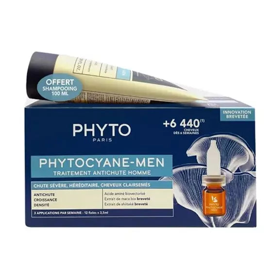 Phyto Phytocyane Men Pack Âmpolas + Champô