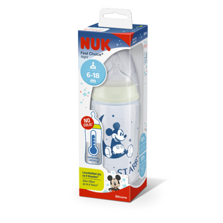 Nuk Biberão First Choice + Night Mickey 6-18 meses 300 mL