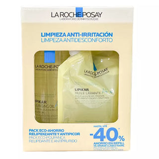 La Roche Posay PACK Lipikar Óleo Lavante AP+ 400mL + REFILL 400mL - Limpeza Anti-Desconforto