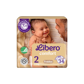 Libero Fralda Comfort T2 34 Fraldas - (0.24€/fralda)